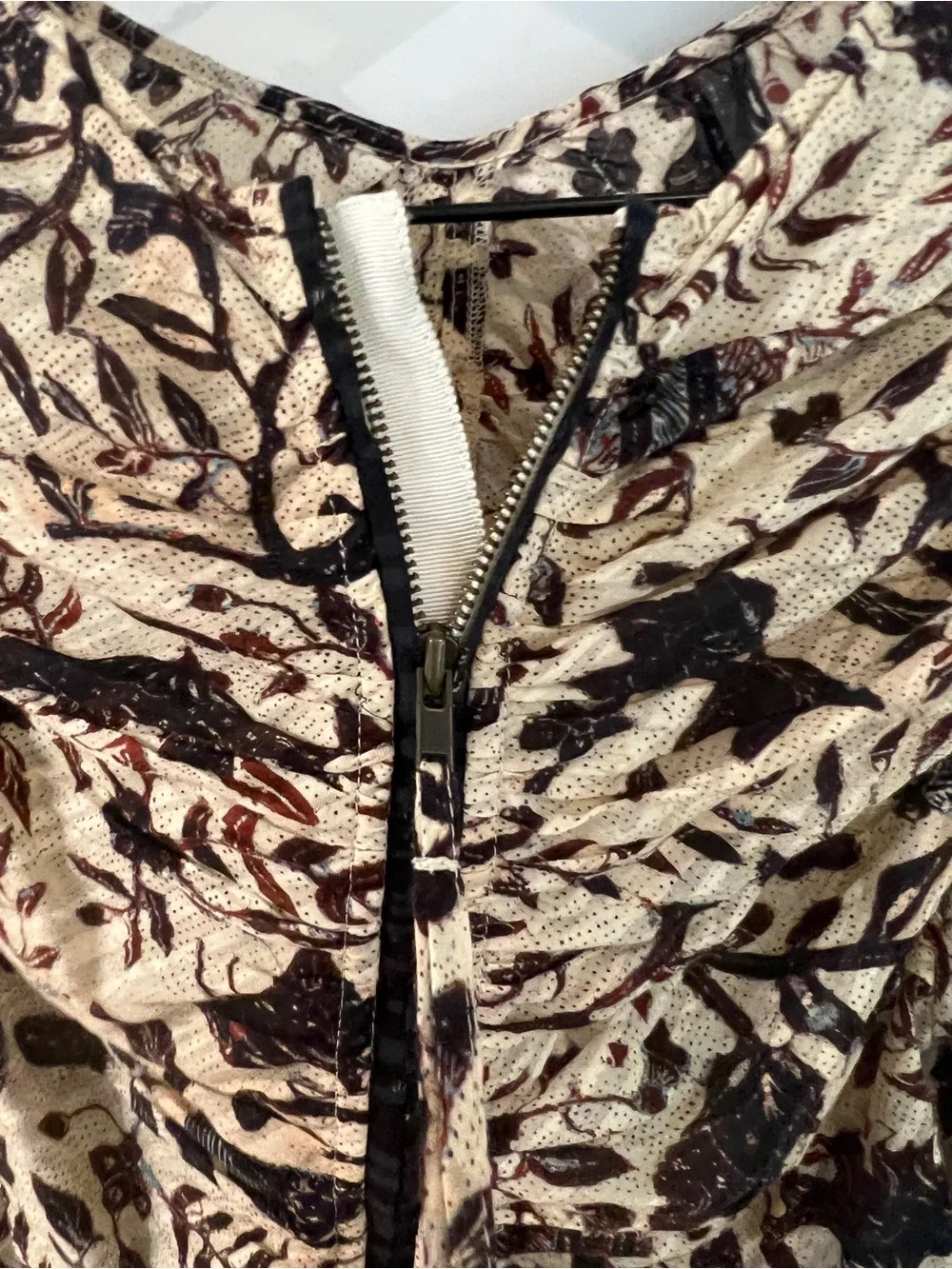 Ulla Johnson Black and Cream Floral Puff-Sleeve Blouse